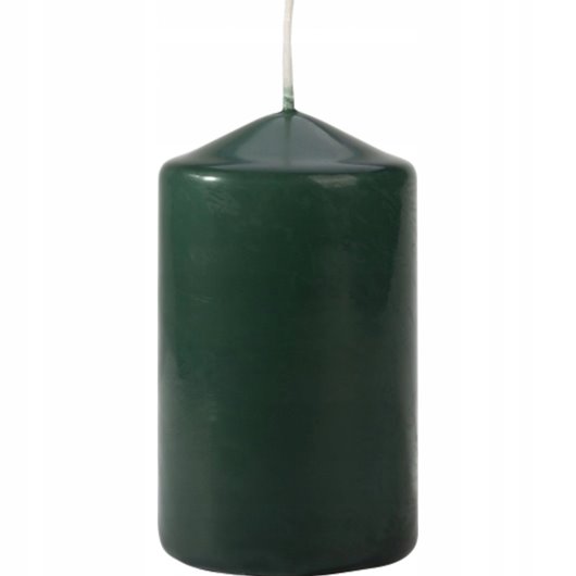 ŚWIECA bezzapachowa WALEC Bispol Aura 10 cm wys. BUTELKOWA ZIELEŃ - 30H