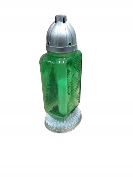 Znicz Bożonarodzeniowy choinka z srebrną aplikacją