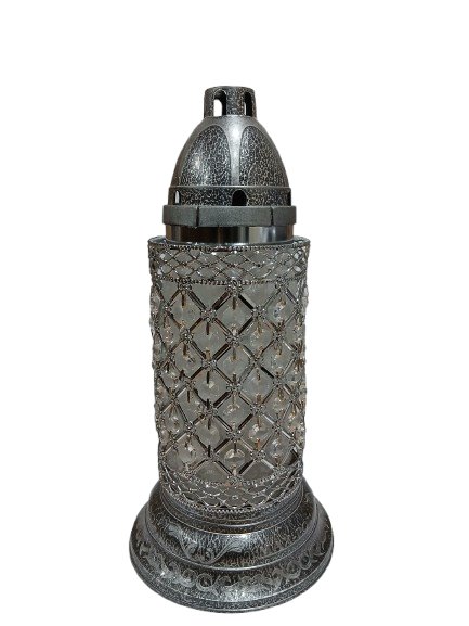 Primot  kapliczka metalowa z cyrkoniami  srebrna 35 cm