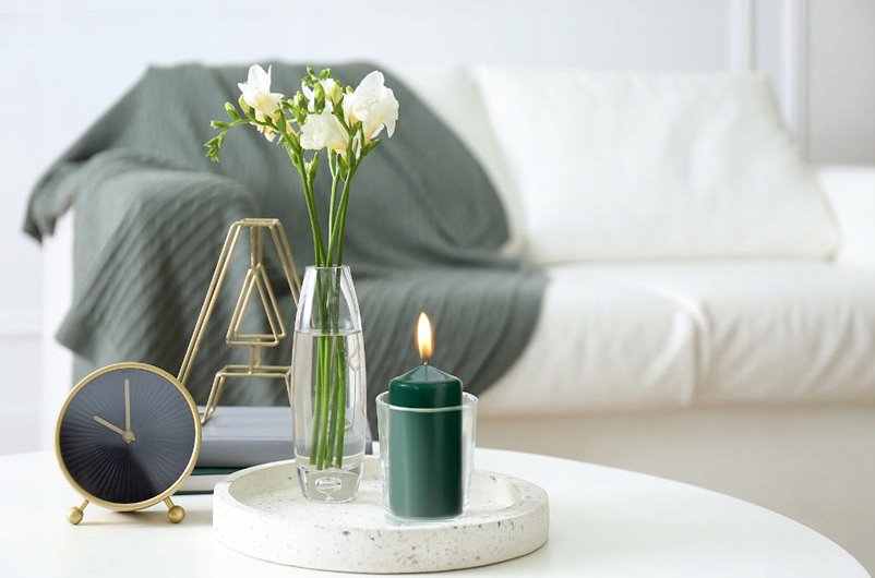 Świeca walec czerwona 70/150 palenie 66h AURA