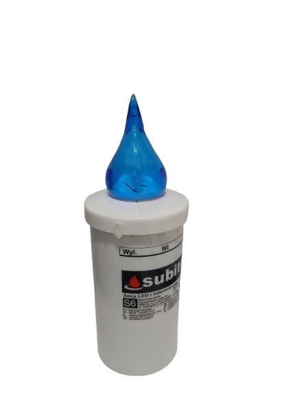 WKŁAD DO ZNICZY ELEKTRYCZNY ŚWIECA LED SUBITO S6 niebieski 15,7 cm