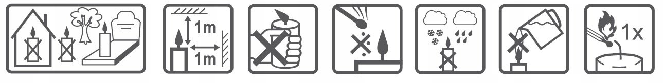 Wkłady do zniczy parafinowe BISPOL Ognik WP5N 5 dni/ 120h 18 wys. 18szt