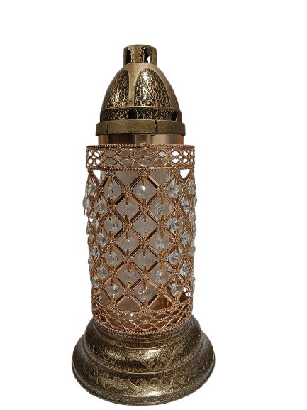 Primot kapliczka metalowa z cyrkoniami 35 cm złota