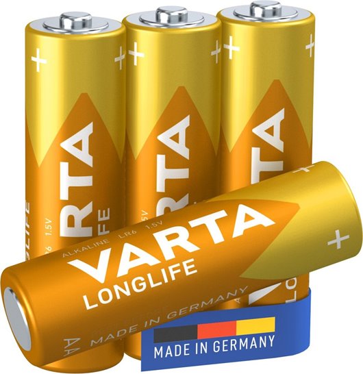 4x Bateria Longlife alkaliczna AA R6 1,5V Varta
