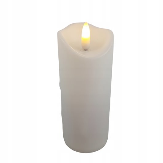 ŚWIECA elektryczna LED CORTINA BIAŁA na baterie WKŁAD DO ZNICZY 17.5 CM