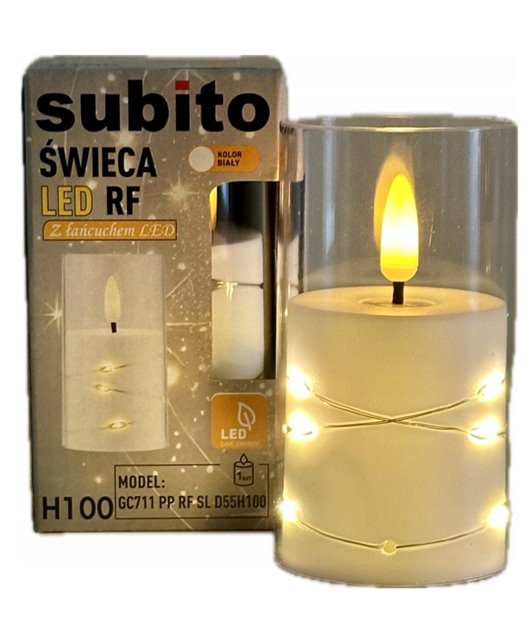 Świeca LED Subito H100 kolor kość słoniowa