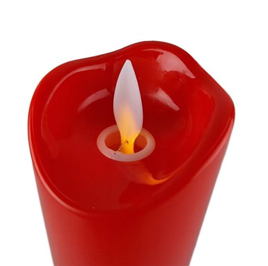 CORTINA świeca led RUCHOMY PŁOMIEŃ CZERWONA 17,5/5CM 1 SZTUKA