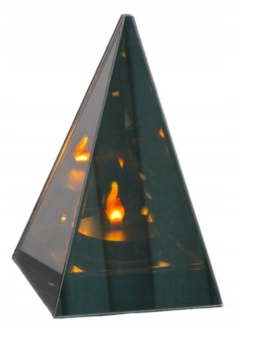 Znicz lampion lustrzany 3D Piramida