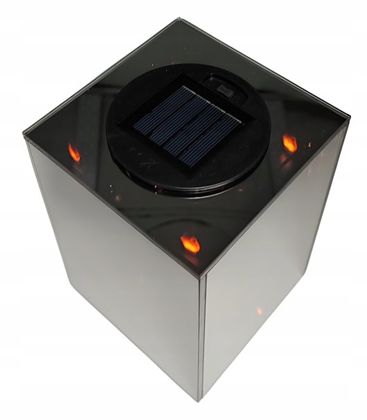 Lampion lustrzany 3D solarny LINDO HOME Sześcian LED 18 cm