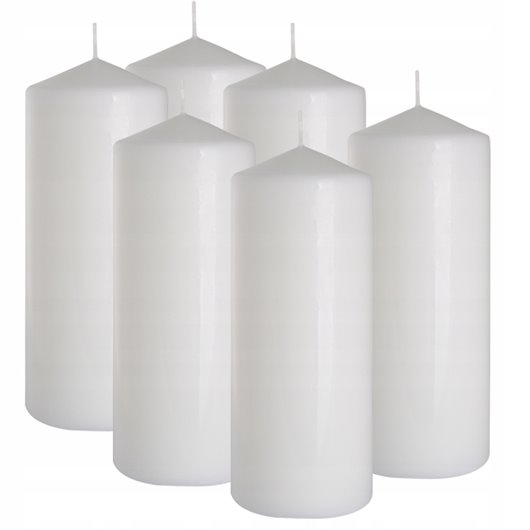 Świeca parafinowa biała Bezzapachowa Aura Bispol 80/200cm