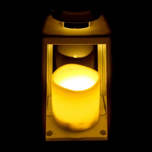 Lampion LED ozdobny na grób do ogrodu Cortina AŻUROWY 20,5cm