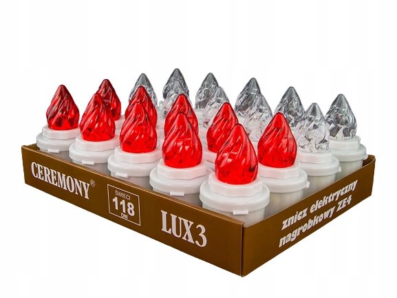 Wkład LED do zniczy Max 12cm świeca LED BATERIE W ZESTAWIE