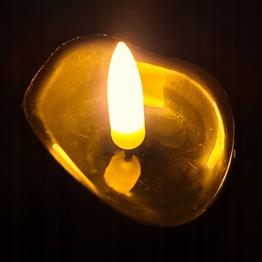 Wkład led do zniczy Cortina 17,5 cm Świeca Czarna