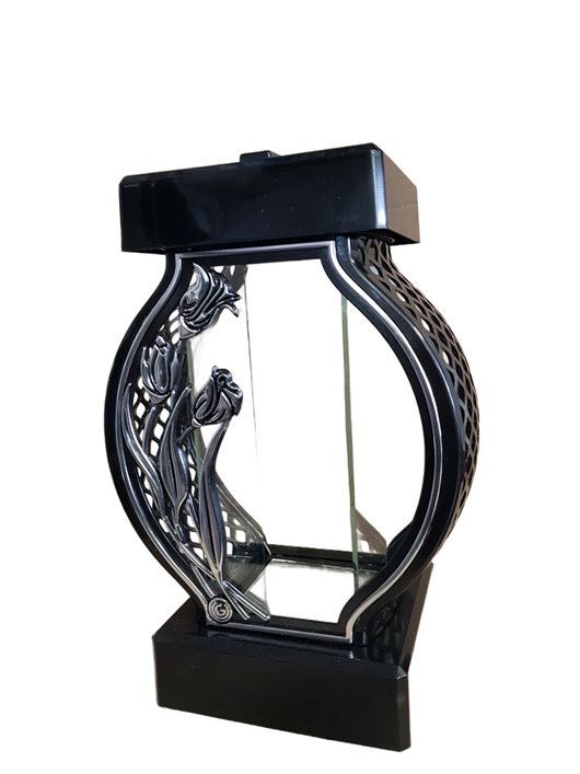 Kapliczka Glamour koło kalia srebrna 34 cm