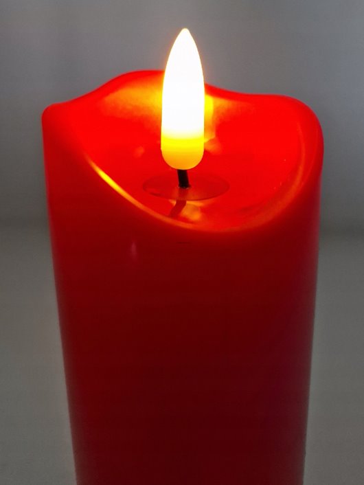 Wkład świeca LED czerwona 17,5cm