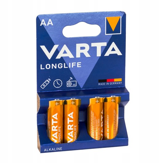 4x Bateria Longlife alkaliczna AA R6 1,5V Varta