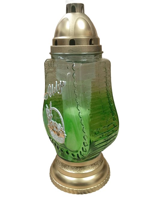 Znicz Wielkanocny Duzy 37 cm Aplikacja Koszyczek+ Alleluja