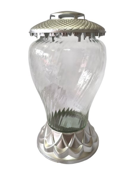 Znicz szklany srebrny SAPPORO