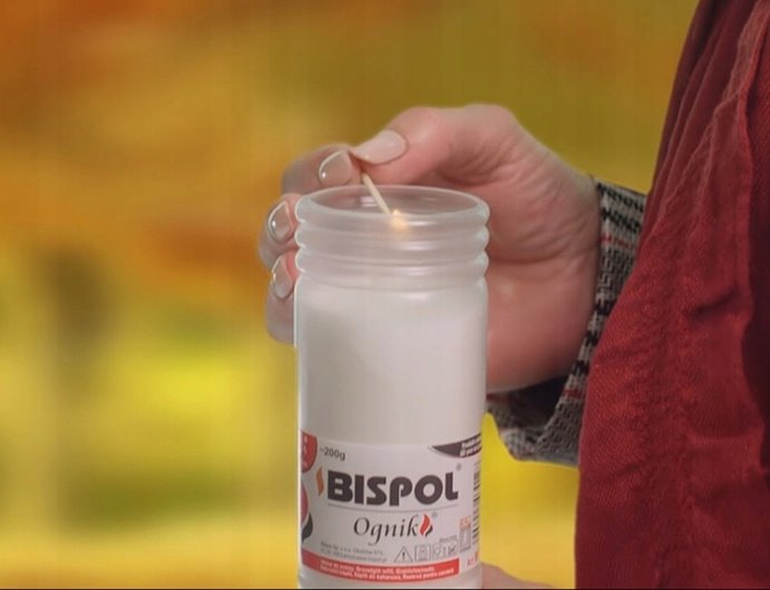 Wkład parafinowy do zniczy Bispol Ognik WP5N 18cm 75h 3 dni palenia 1 szt