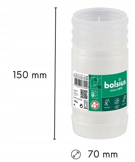 Wkład parafinowy Bolsius RP4W 15 cm 1 szt