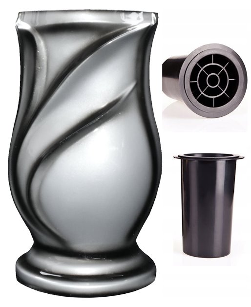 Wazon na cmentarz- Wazon Nagrobny W5 Szary Cień