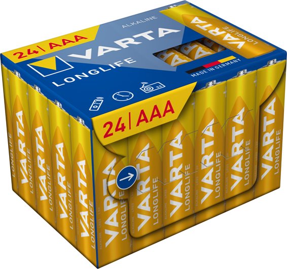 VARTA LONGLIFE baterie alkaliczne LR3 AAA 24 szt