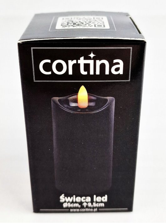 Wkład led do zniczy Cortina 9,5 cm fi 5cm Black