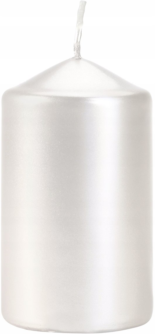 Świeca walec BISPOL AURA 30H 10CM SW60/100 BIAŁA PERŁA