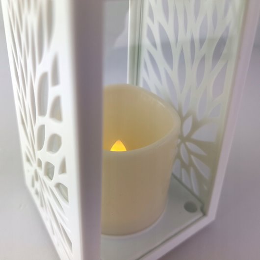 Lampion LED ozdobny na grób do ogrodu Cortina AŻUROWY 20,5cm