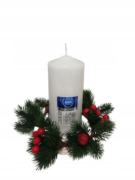 Świeca tradycyjna parafinowa Bezzapachowa Aura 1 szt.7cm*15cm
