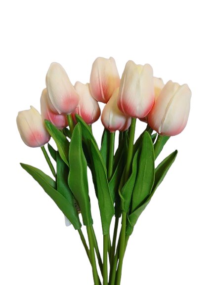 Tulipan silikonowy cieniowany róż sztuczny kwiat 34 cm 1 szt.