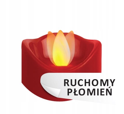 ŚWIECZKA LED WKŁAD RUCHOMY PŁOMIEŃ NA BATERIE ŚWIECA 17cm/7cm