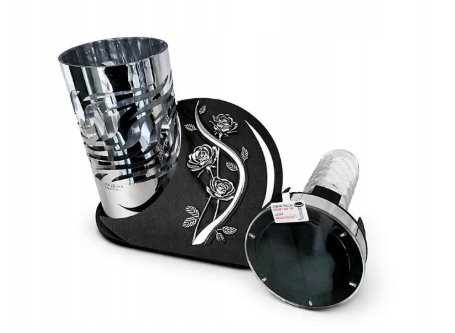 ZNICZ METALOWY SOLARNY Paris Florence SREBRNY FOTOWOLTAICZNY 23 cm