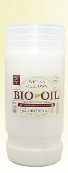 Wkłady do zniczy olejowe Bio-Oil 7 192 h 7-8 dni 21,5 cm wys. śr. 7,5cm