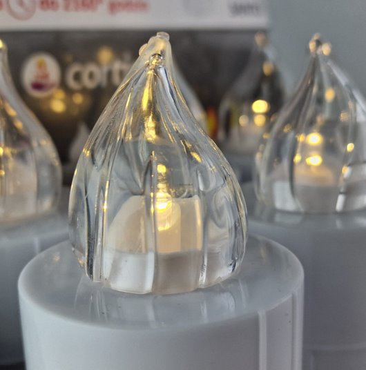 Wkład LED do zniczy Cortina biały 15cm
