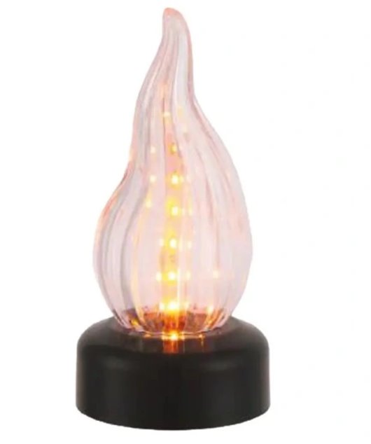 Świeca Dekoracyjna LED Czarny z Ruchomym Płomieniem Wkład do zniczy 15 cm