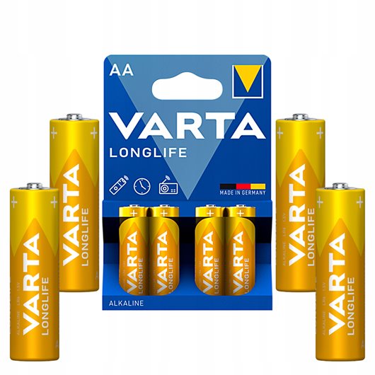 4x Bateria Longlife alkaliczna AA R6 1,5V Varta