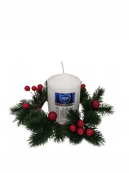 Świeca tradycyjna parafinowa Bezzapachowa Aura 1 szt.7cm*10cm