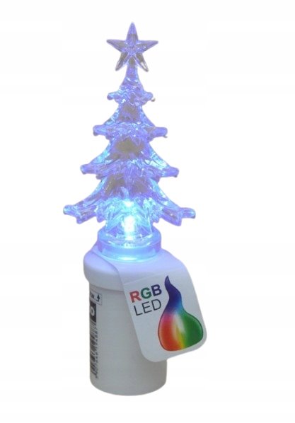 ZNICZ ELEKTRYCZNY ŚWIĄTECZNY wkład LED CHOINKA 17 cm RGB S5 SUBITO