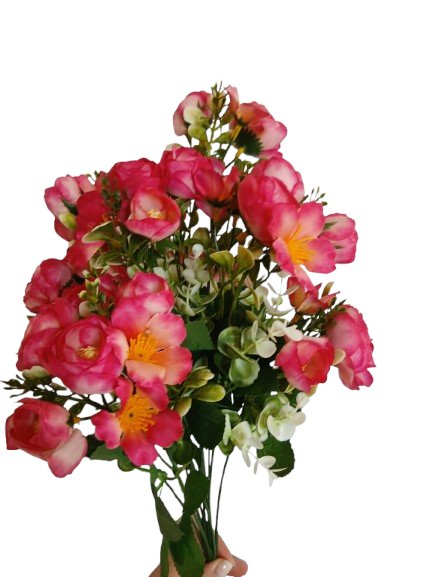 Bukiet kwiatów wiosenne jasny różowy pęczek 12 szt