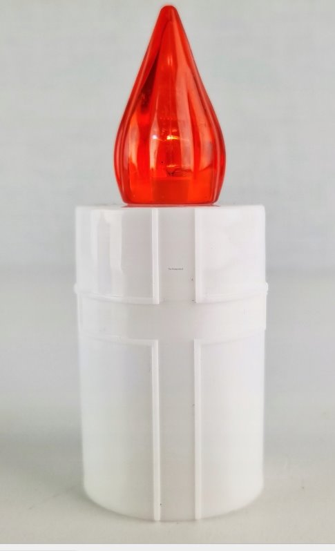 Wkład LED do zniczy Cortina czerwony 10,5cm