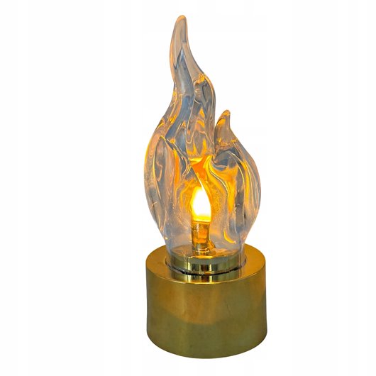 Wkład LED do Zniczy Efekt Płomienia Złoty 15 cm