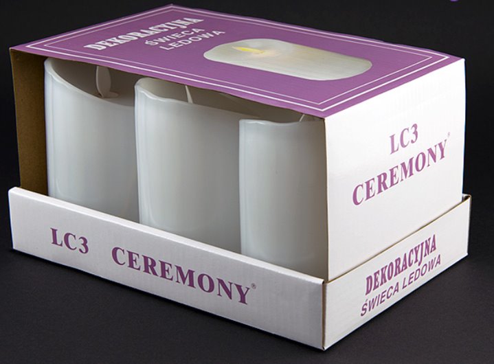 Zestaw wkładów świec LED ruchomy płomień 6szt LC3