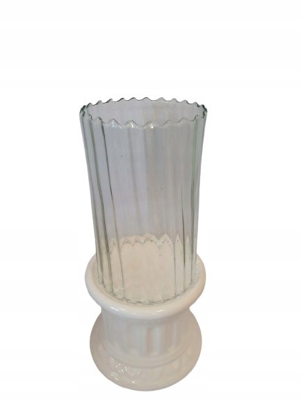 LAMPION ZNICZ CERAMICZNY ZS4 Biały35 cm