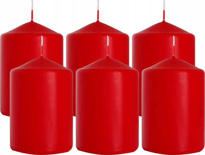 Świeca pieńkowa walec BISPOL Aura sw70/100-030 (czerwona) ~44h 10 cm wys.