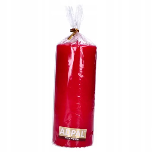 Świeca pieńkowa walec BISPOL Aura sw50/100-030 (czerwona) ~20h 10 cm wys