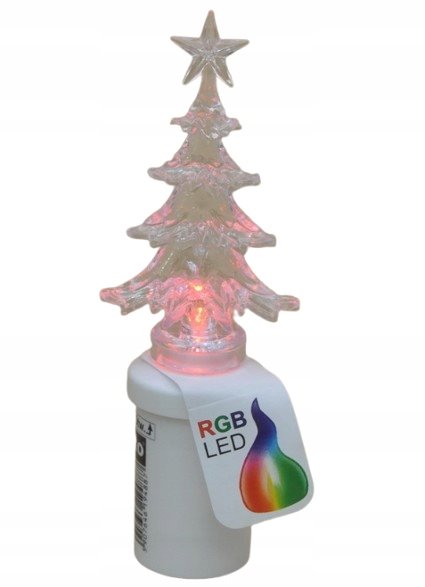 ZNICZ ELEKTRYCZNY ŚWIĄTECZNY wkład LED CHOINKA 17 cm RGB S5 SUBITO