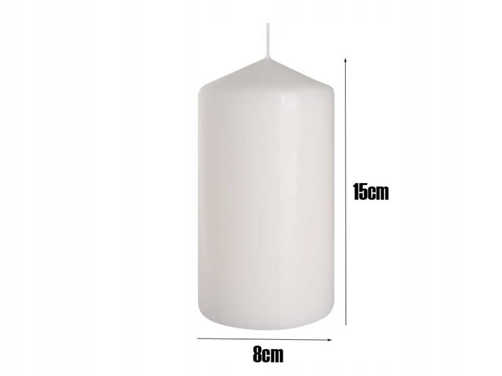 Świeca tradycyjna parafinowa bezzapachowa Aura 1 szt. 8cm*15cm