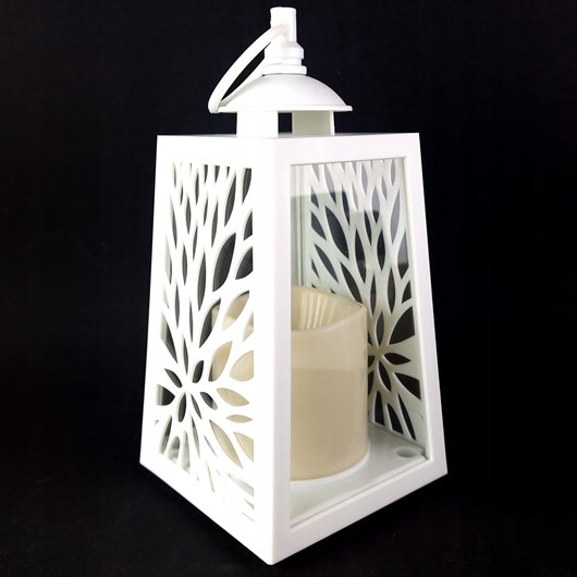 Lampion LED ozdobny na grób do ogrodu Cortina AŻUROWY 20,5cm