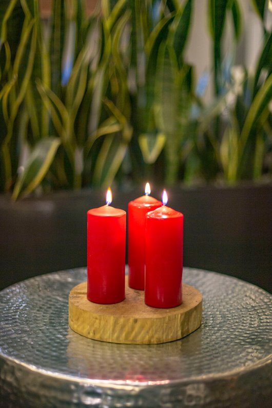 Świeca WALEC Klasyczna Duża Bispol Aura sw80/250-070 - SZARA - 25cm / 160h